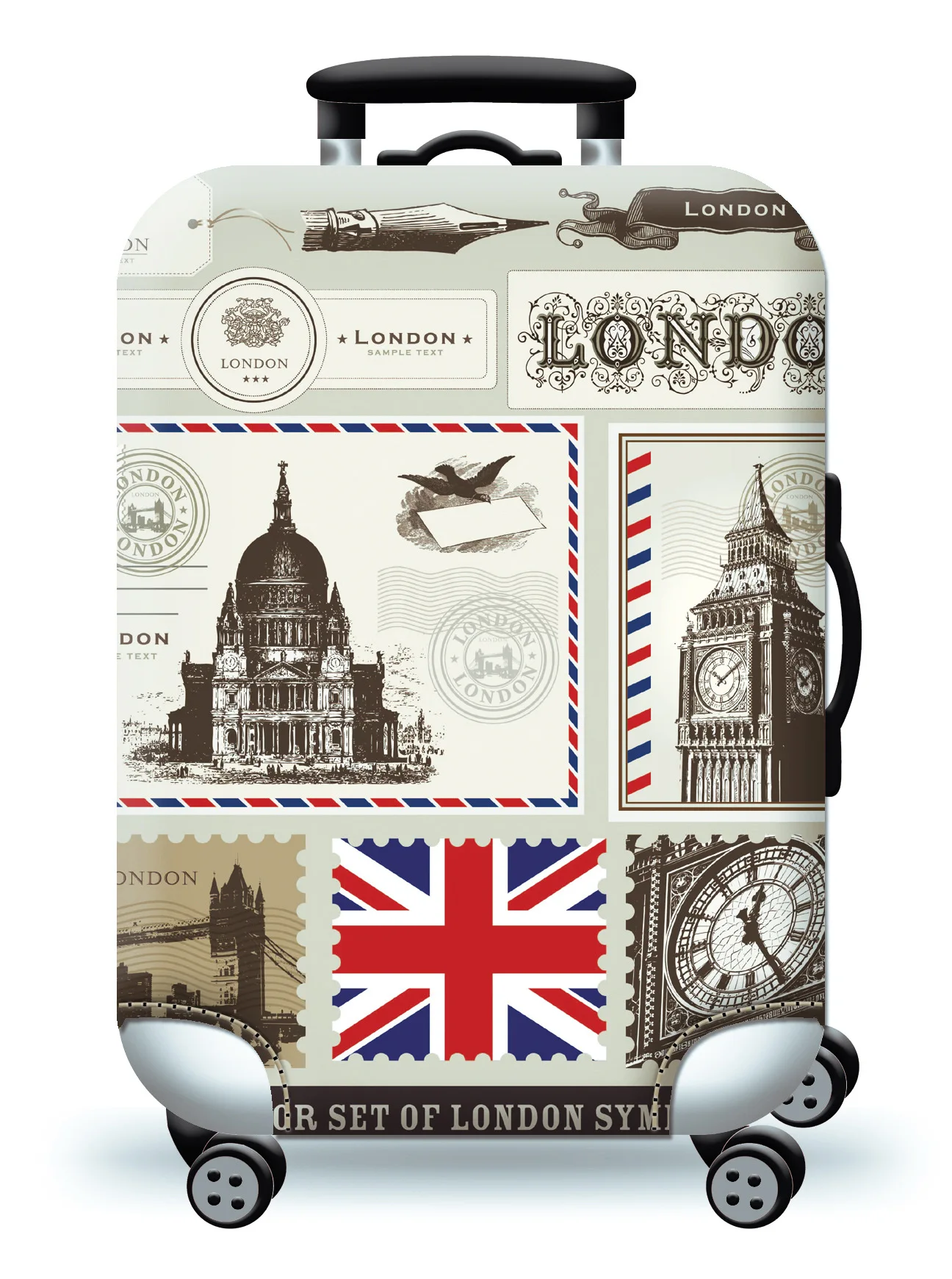 Universal Elastic World Map Luggage Protective Cover - Travel Accessory