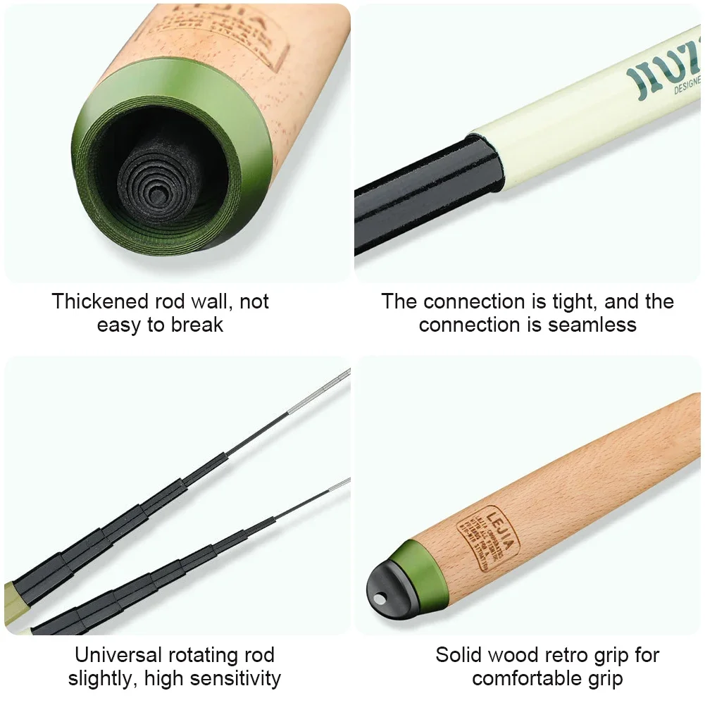 Ultrashort Telescopic Fishing Rod Multifunction Spinning Rod Carbon Fishing Fish Pole Durable Anti Slip Fish Rod Fishing Tool