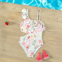 Kids Girls One-piece Swimsuit Summer Teenager Swimwear Sweet Toddlers Bikini Sets Fashion Children Beach Wear Monokini 5-14Year 2