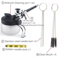 Pot de nettoyage aérographe stabilisateur porte-bouteilles Station de peinture bouteilles en verre filtre compresseur givré ensemble en option A-C 6