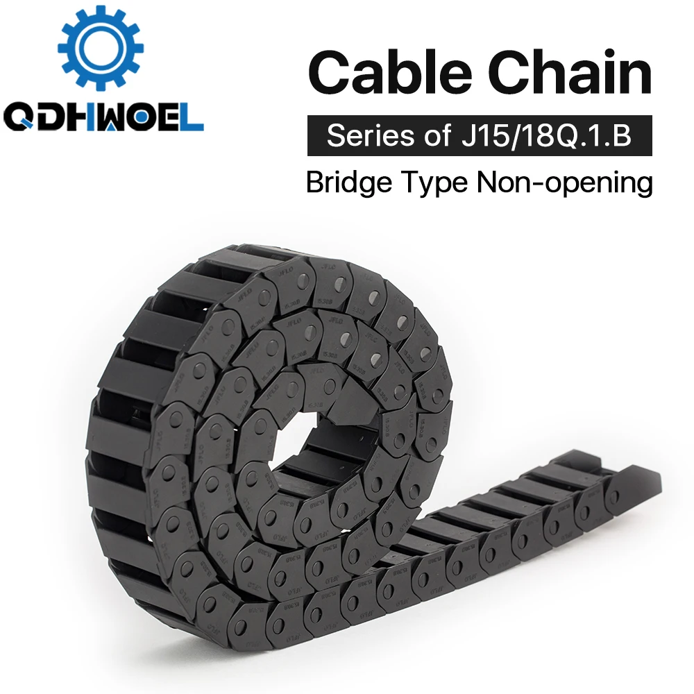 Cable Chains 15x20 15x30 18x25 18x37 mm Bridge Type Non-Opening Plastic Towline Transmission Drag Chain for Machine plastic cable chain,cable carrier
