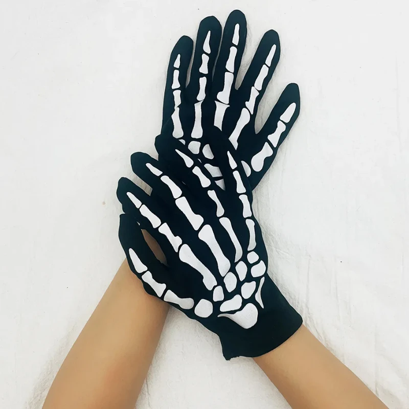Horror Skull Claw Gloves - Mens Halloween Party Mittens