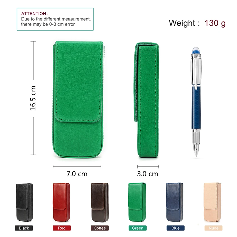 CONTACTS FAMILY 3 필통 가죽 문구 정리함 커버, 분리형 휴대용 수제 펜 상자, 충격 방지 펜꽂이