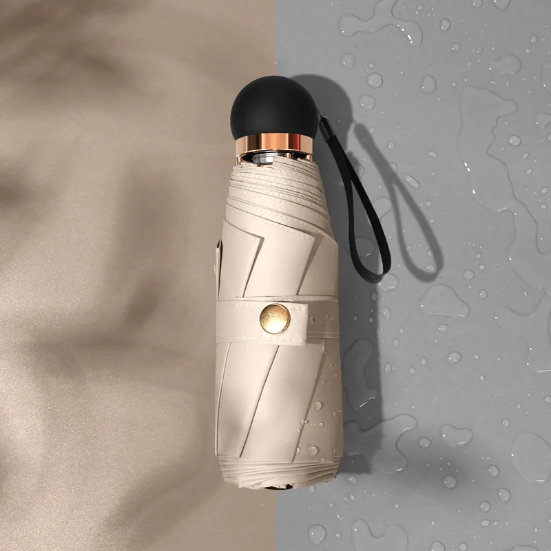 

Shade Cute Beach Umbrella Mini Sunshade Pocket Rain Manual Folding Small Umbrella Strong Uv Protection Sombrilla Portable Design