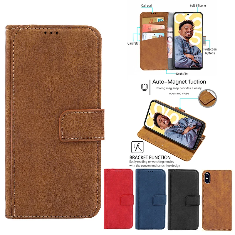 Retro Leather Flip Phone Cover Wallet