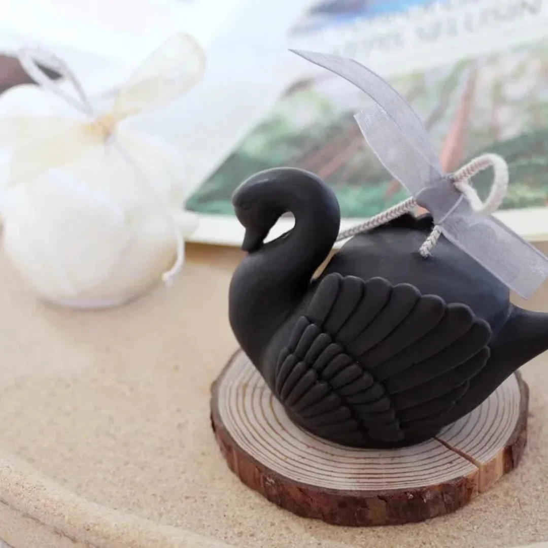 

3D Swan Animal Aromatherapy Candle Molds DIY Wedding Gifts Aroma Gypsum Plaster Crafts Home Decoration Silicone Mould
