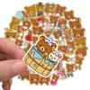 50/100PCS Kawaii Rilakkuma Bear Cute Cartoon Stickers for Guitar DIY TOY Bicycle Skateboard Laptop Luggage Decor 5