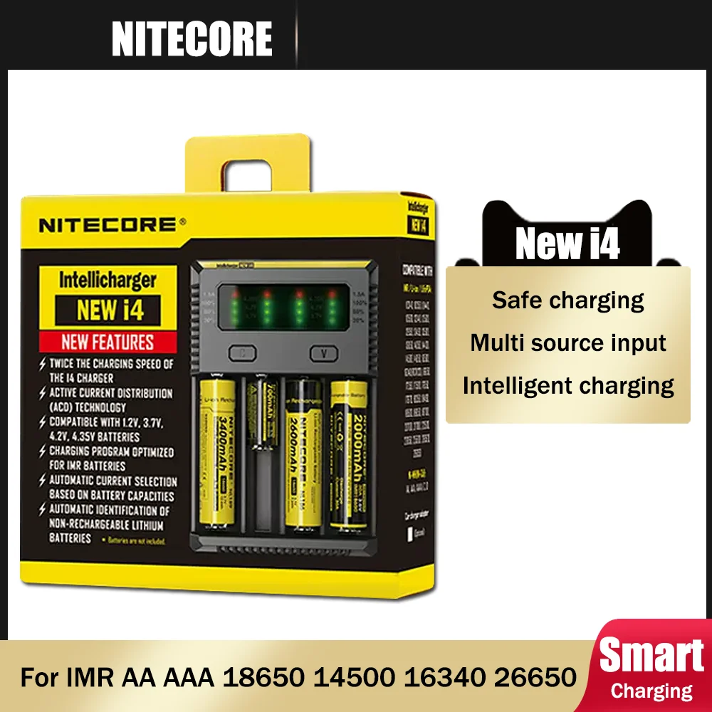 Nitecore Intellicharge I4 Ladegerät für Li-Ionen & NIMH