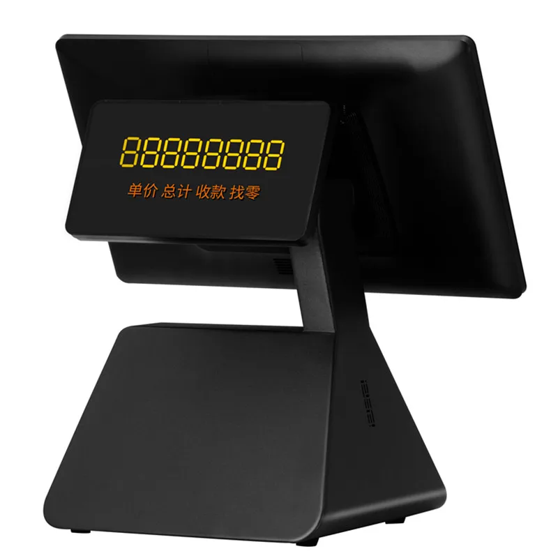 데스크톱 컴퓨터 소매 POS 모니터 올인원 POS 시스템, 주문 기계 POS, 안드로이드 윈도우 리눅스 내장 프린터, F6 15.6 인치