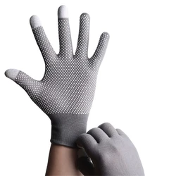 Breathable Anti - Skid Gel Touch Screen Summer Sport Gloves (GRAY)