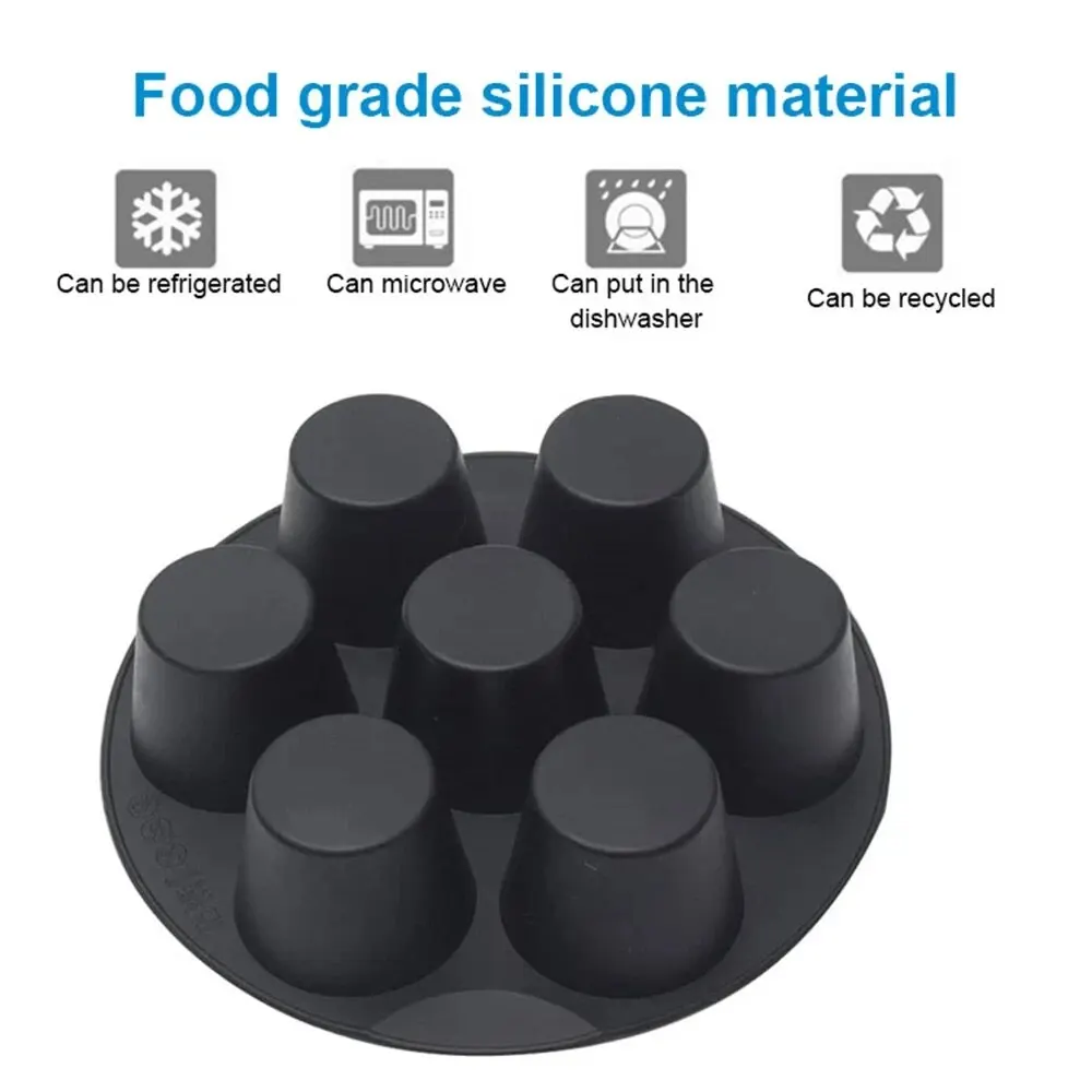 7 Inch 7 Cups Airfryer Silicone Muffin Pan Cupcake Mold for 3.5 to 5.8 L Air Fryer Accessories Non Stick Mini Cake Mould air fryer mold