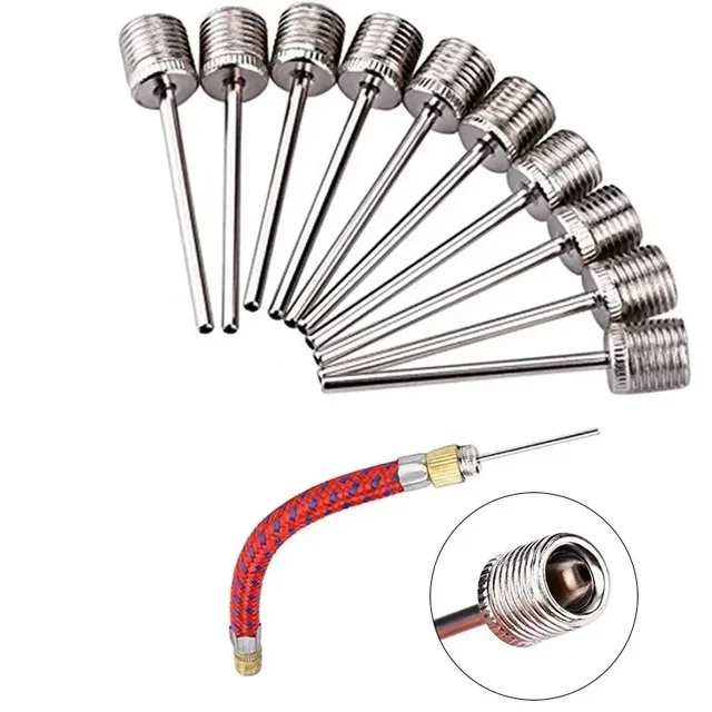 A Set Basketball Metal Inflatable Needle Pump Yoga Ball Air Valve Adapter Volleyball Ball Inflation Pump Football Practical Tool 6