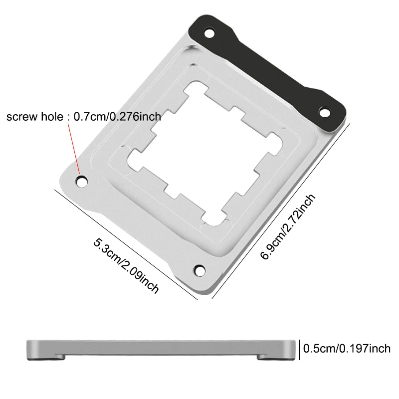Cadre De Contact CPU En Cuivre Pour AMD AM5 (7950X, 7900X, 7700X, 7600X) - Améliore La Dissipation Thermique, 45x45 Mm