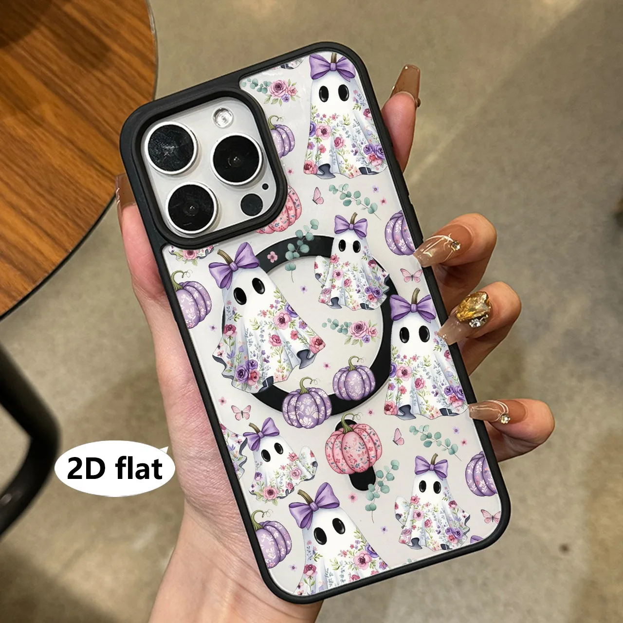 Magnetic Halloween Floral Phone Case Cover