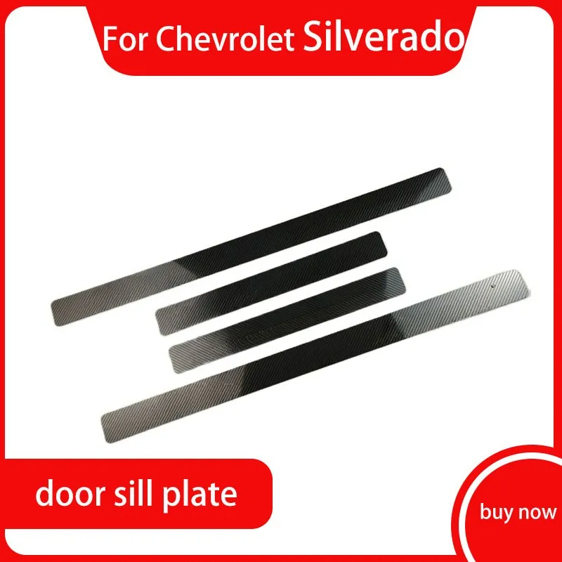 

for Chevrolet Silverado Stainless Steel Scuff Plate/Door Sill Door Sill Scuff Plate Welcome Pedal Car-styling 2015 2016-2021