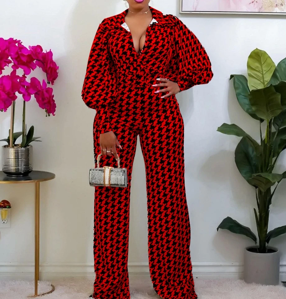 Lazy Style 2024 Women Jumpsuit Early Spring Autumn Loose Elastic V-Neck Straight Leg High Waisted Style Jumpsuit Temperament women s jumpsuit neck hanging printed 2024 spring and summer new bodysuit temperament commuting mid waist wide legs 3 4 pants