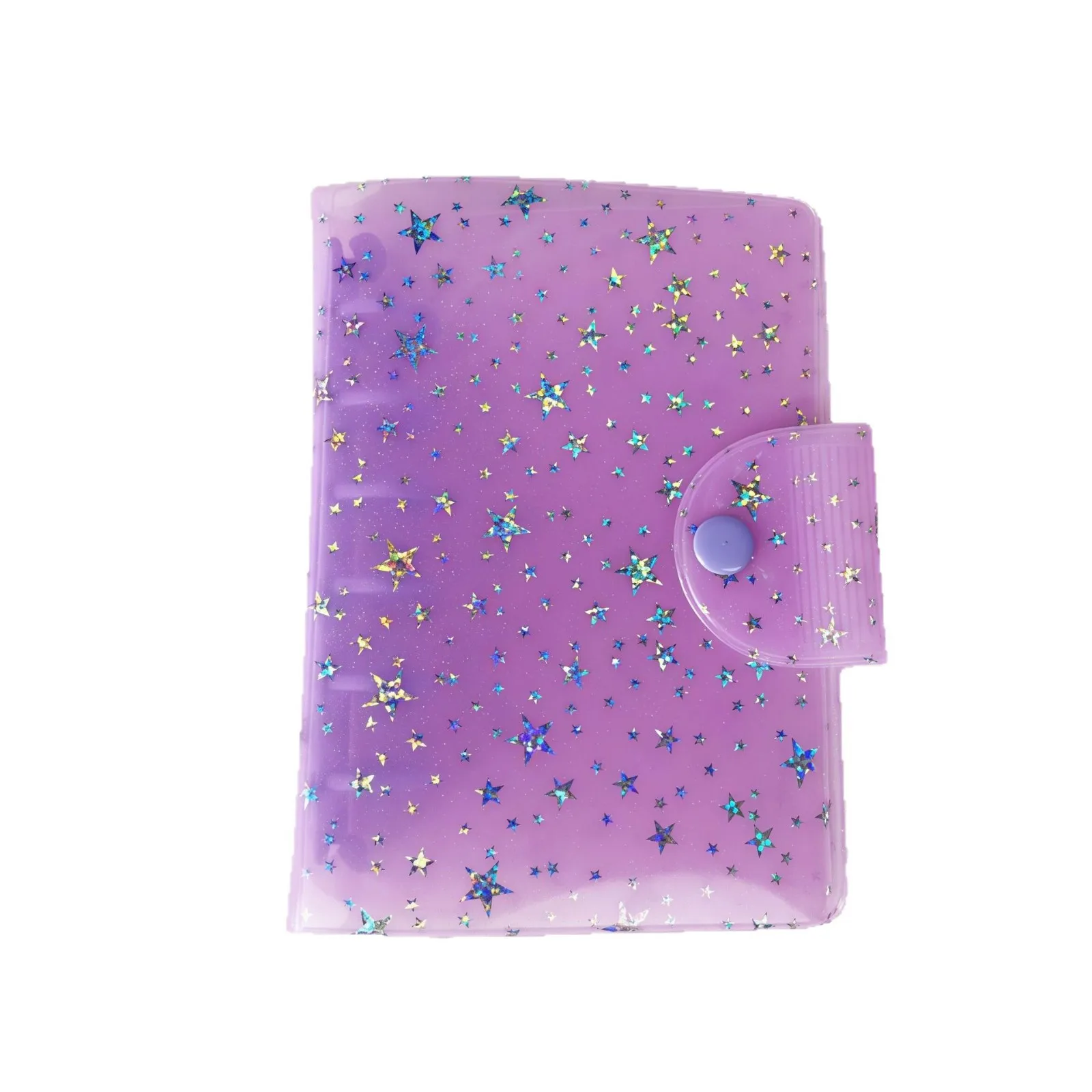 Flash Star PVC Layflat Journal Cover - DIY Binder for Photocard Collection, Diary, and Planner Stationery