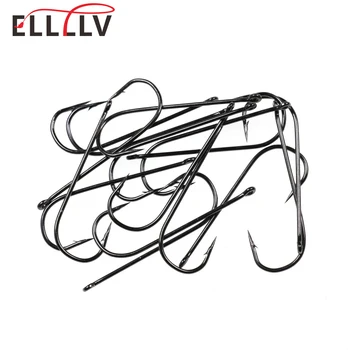 500PCS Aberdeen Long Shank Fish Hook Saltwater Fresh Water Hooks Sabiki Rig Streamer Fly Hook Size 10 4 2 2/0 Wholesale