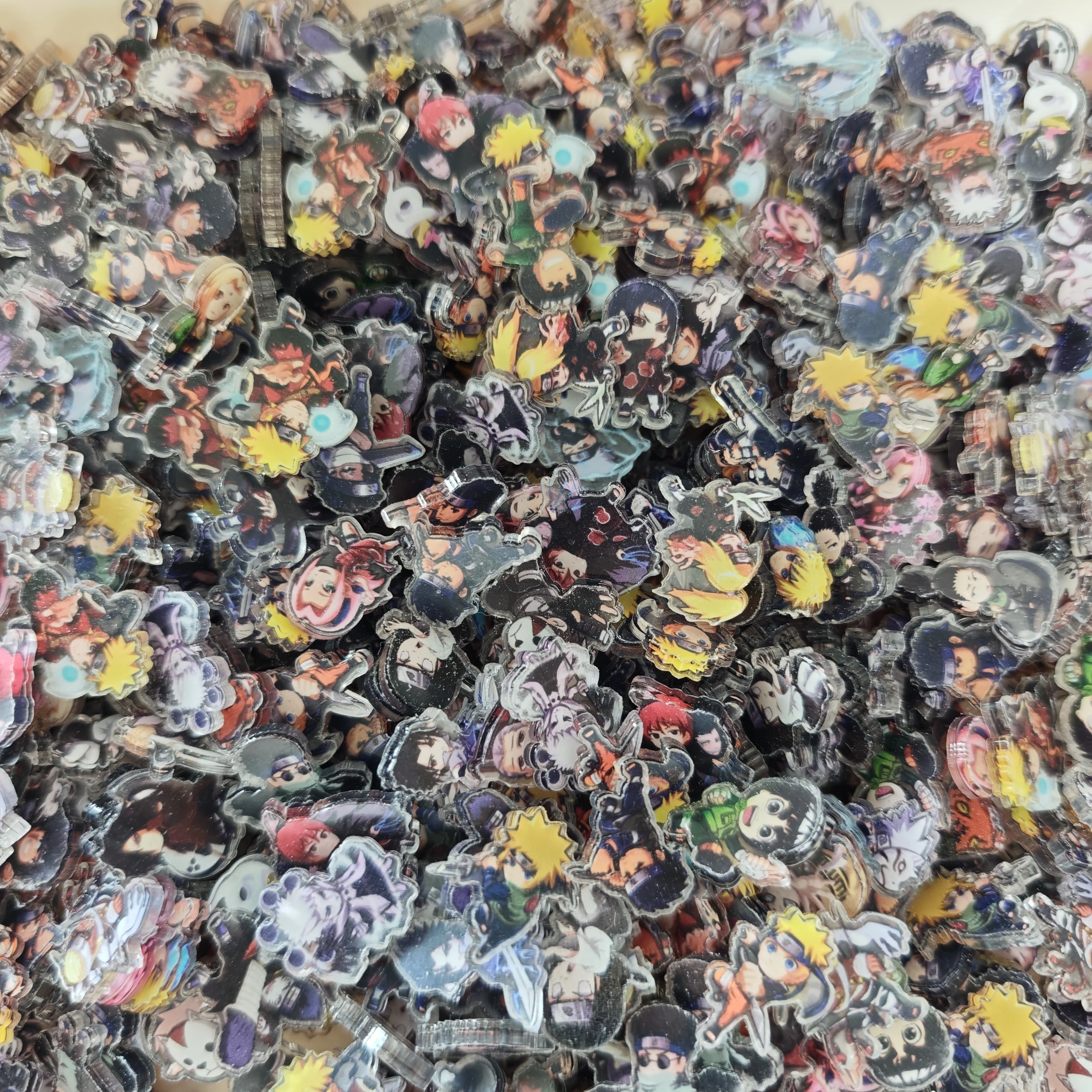 Naruto Anime Resin Accessories Set - Cute Acrylic DIY Gift Patches (50 Pieces)