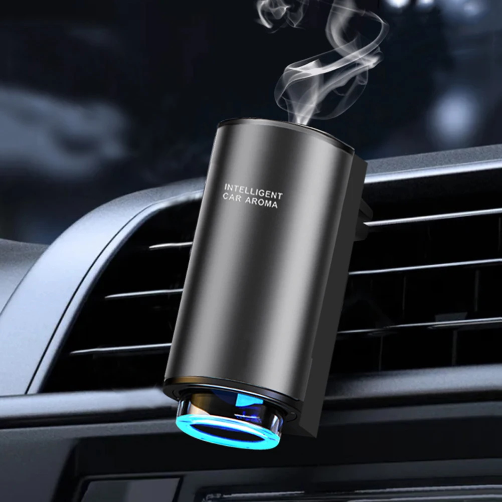 Car Fragrance Air Freshener Aluminum Alloy Aroma Diffuser Long Lasting Wireless Smart Car Perfume Air Diffuser Battery Powered
