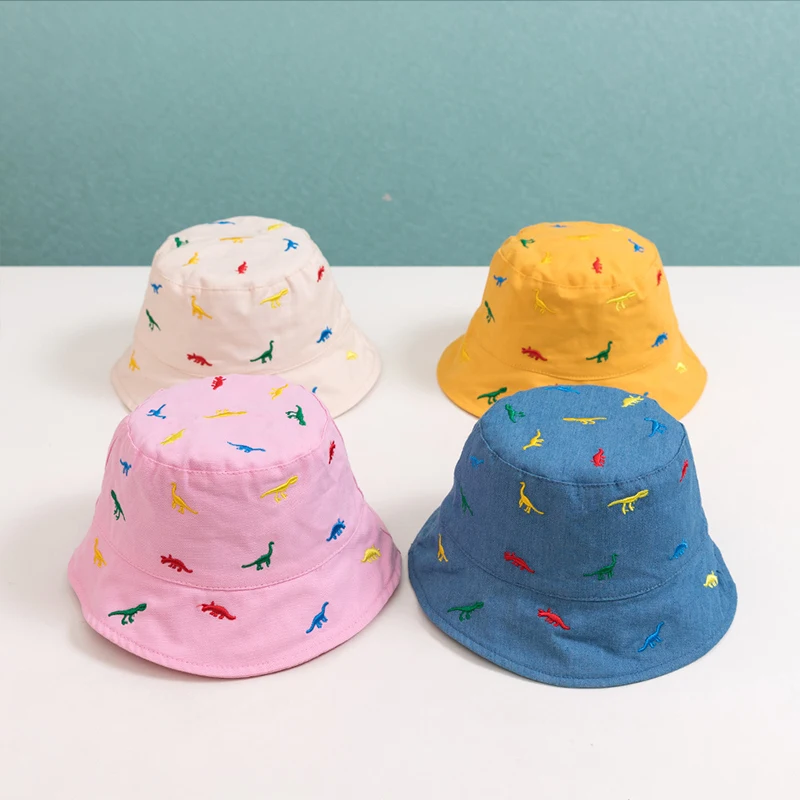 Dinosaur Print Baby Bucket Hat Cute Cartoon Cotton Children Fisherman Cap Toddler Boys Girls Summer Beach Sun Hats Panama Cap Dinosaur Print Baby Bucket Hat Cute Cartoon Cotton Children Fisherman Cap Toddler Boys Girls Summer Beach Sun Hats Panama Cap