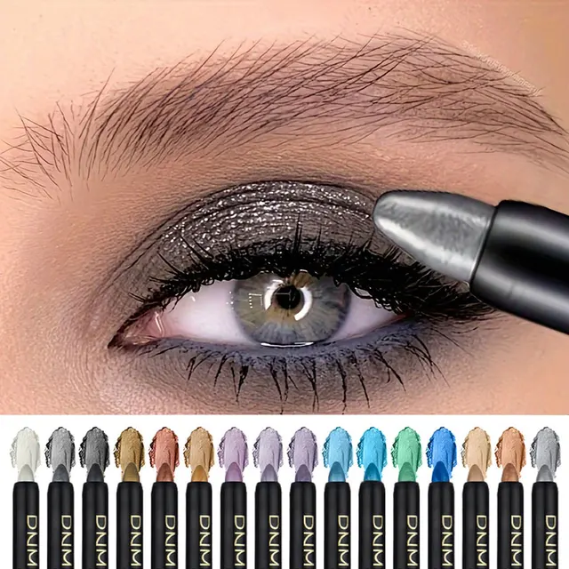 16 Colors Pearlescent Eyeliner, Color Glitter Waterproof Long-Lasting Eye Makeup Non-smudge Eyeliner 1