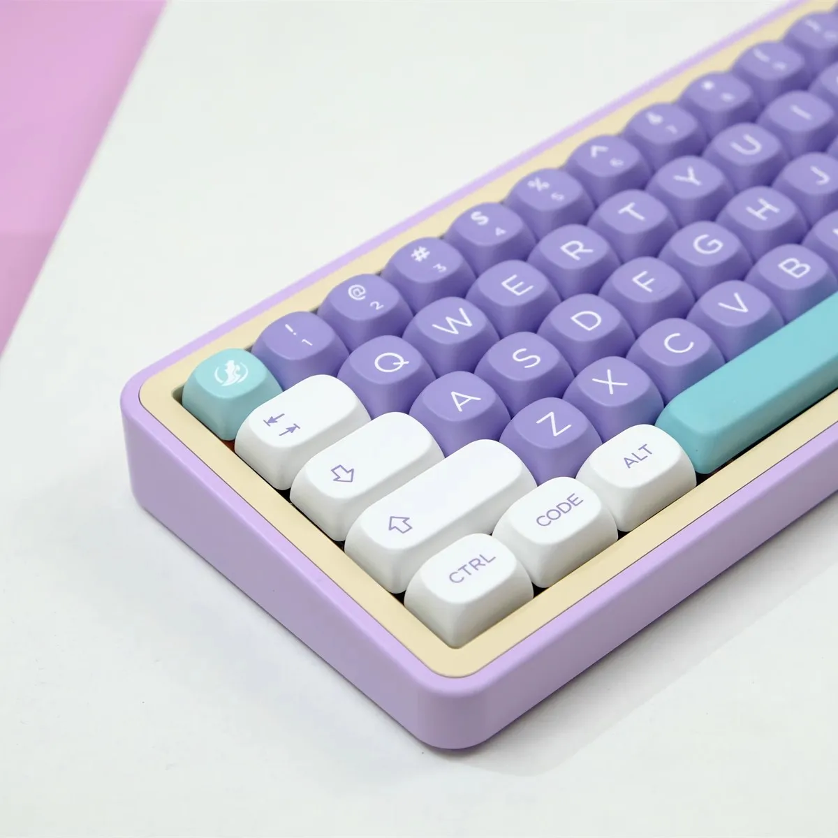 Multicolor Pbt Keycaps Grupo Mulan Keycaps Sublimação de Tintura Perfil Moa Keycap Roxo para Keychron q2 k2 Anne Gh60 Gk64 Poker 980 126 Chaves - Imagem 3