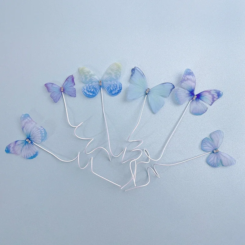 Description Picture 4 of item3D Butterfly Happy Birthday Cake Topper for Wedding DIY Party Baby Shower Girls Dessert Cupcake Decorations Cake Tool