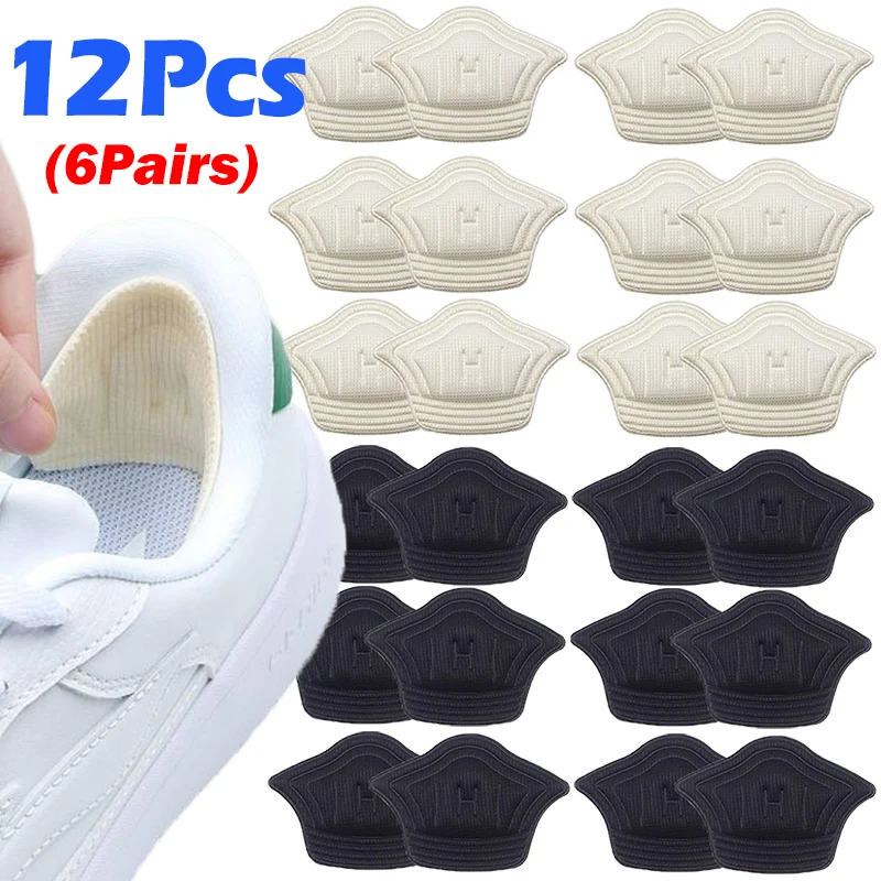 Description Picture 2 of item12Pcs Insoles Patch Heel Pad for Sport Shoes Adjustable Size Antiwear Feet Pad Cushion Insert Insole Heel Protector Back Sticker