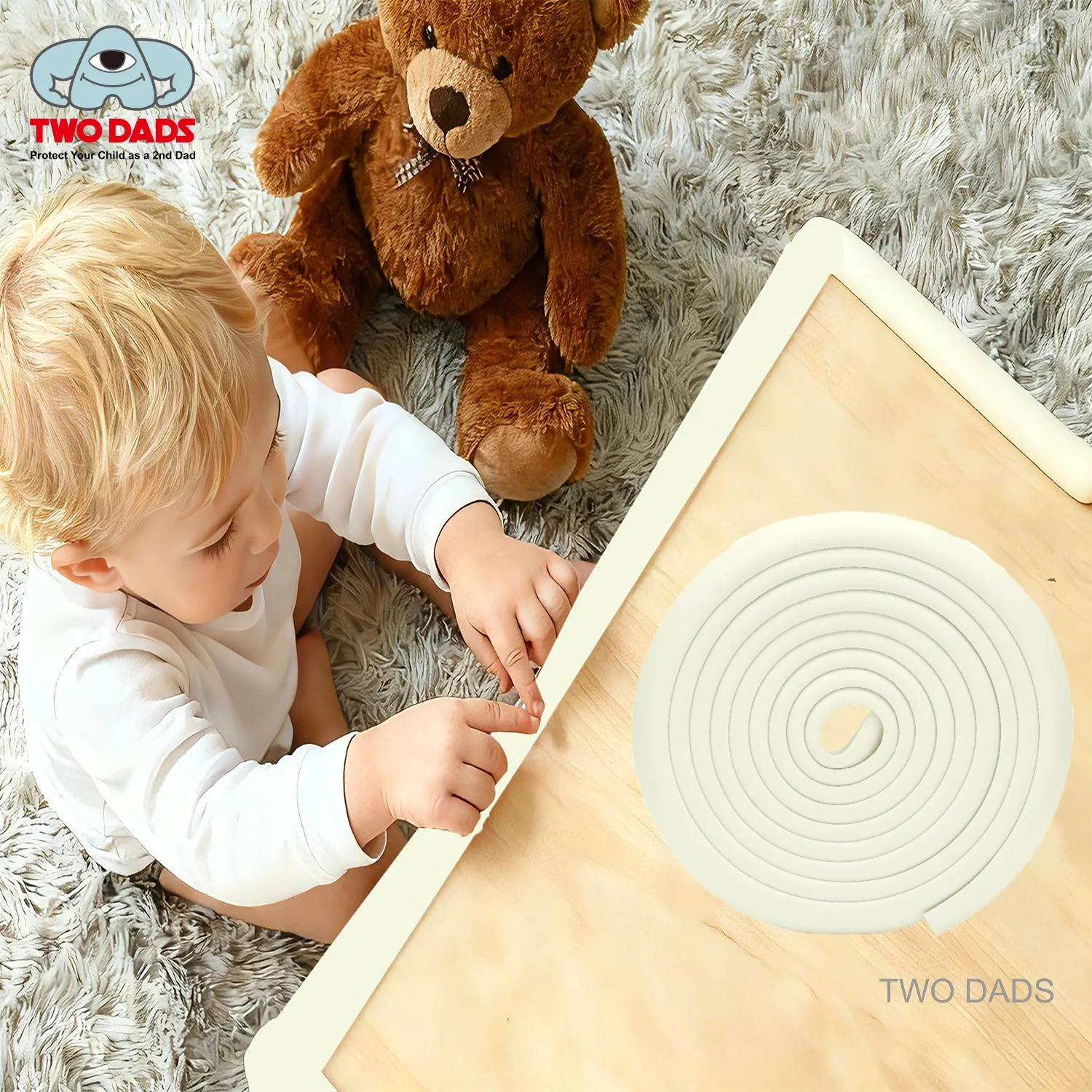 Extra Long Baby Safety Bumper Strips - Childproof Edge Protector with Self-Adhesive Corner Guards
