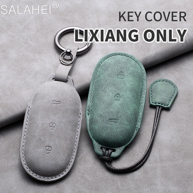 

Sheepskin Car Key Case Full Cover Shell Fob For Leading Ideal One Li Auto L9 For Li Lixiang L7 L8 2022 2023 Keychain Accessories