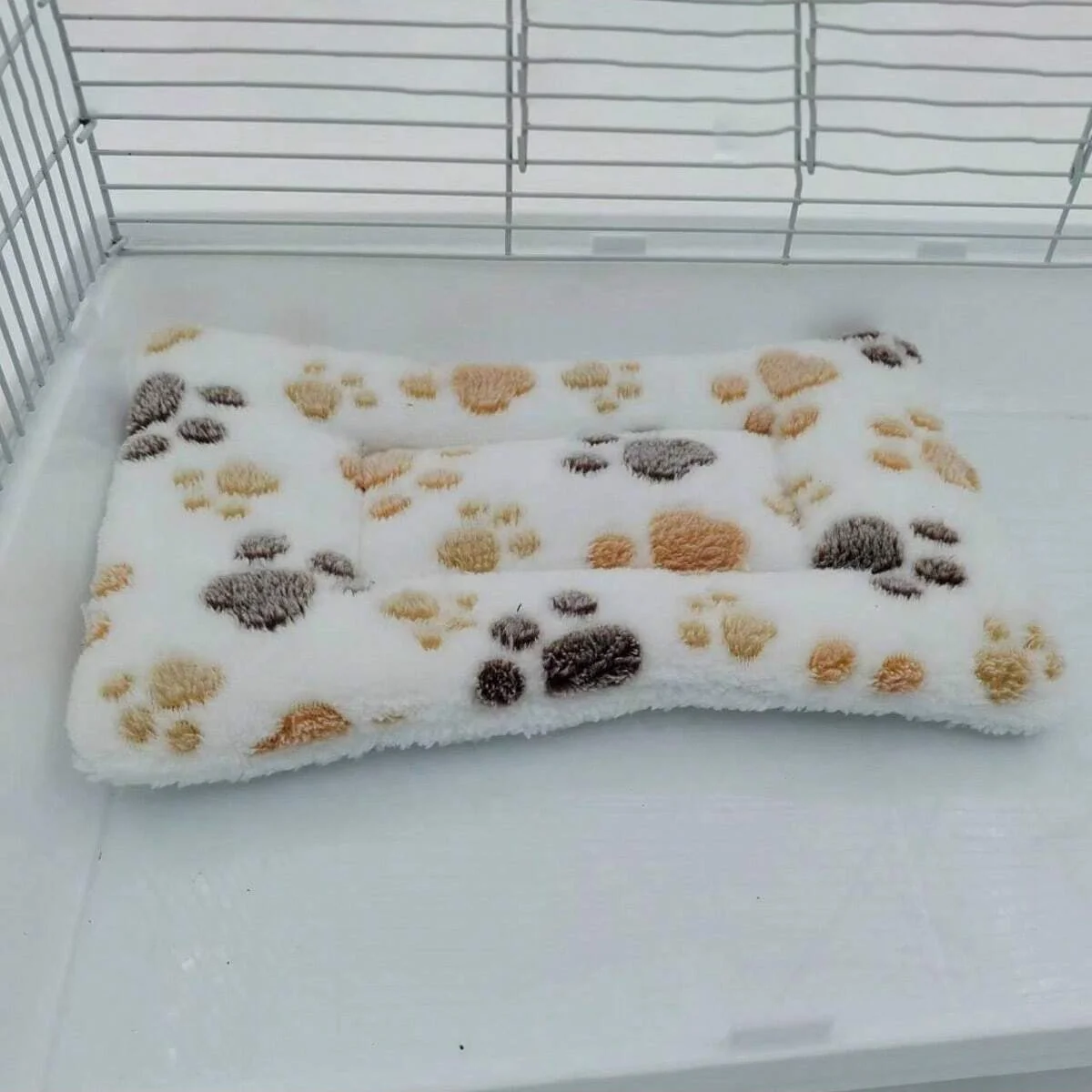 1pc-Plush small pet mattress for warm winter, thick cotton pad for cute pets, comfortable bedding blanket