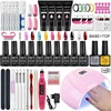 Gel Nail Polish Kit With UV Nail Lamp Electric Nail Drill Machine Soak OFF Gel Nail Kit Base&Top Coat Gel Polish Nail Tool Set 1