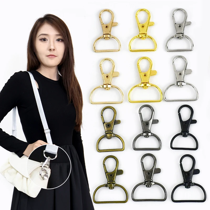 10/30/50Pcs 20mm/25mm 금속 랍스터 Clasps 가방 스트랩 회전 트리거 버클 DIY 클립 스냅 후크 웨빙 걸이 키 체인 후크