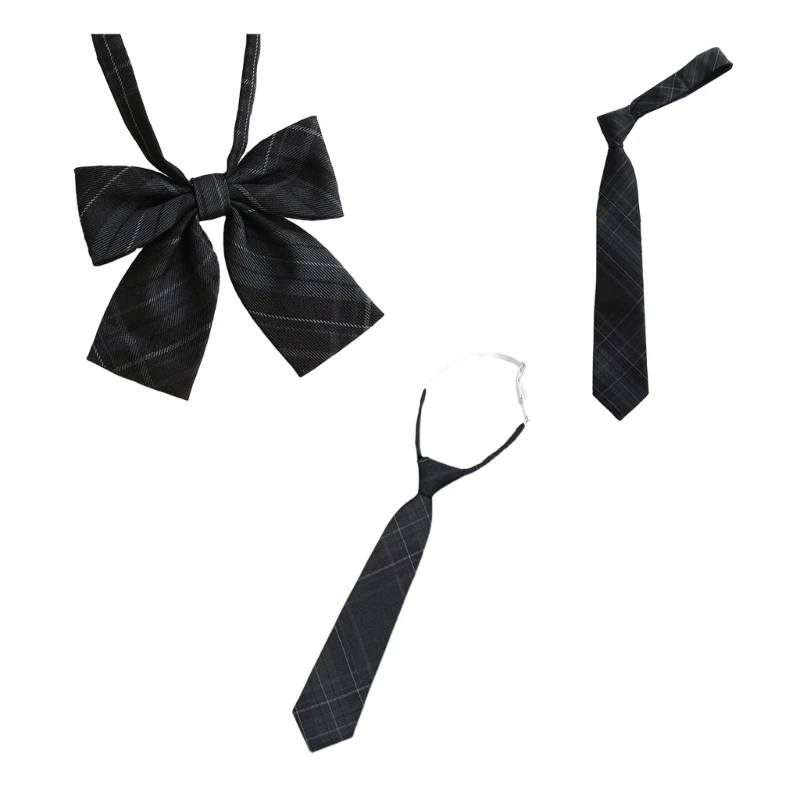 

Uniform Bow Tie School Girls Cute JK Bowtie/Lolita-Necktie/Cosplay/Goth- Pre-tied Bow Tie Checkered FOR Graduation