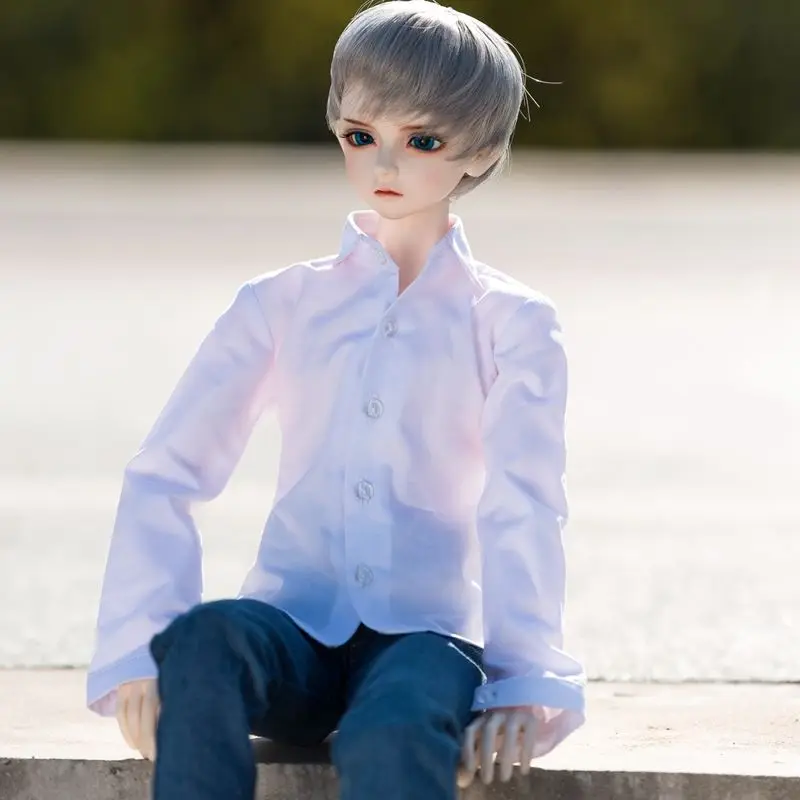 

Customized 45/60/68/70/73cm Doll's Clothes for 1/3 1/4 Bjd Doll Denim Pants White Shirt Handsome Toys Doll Accessories,no Doll