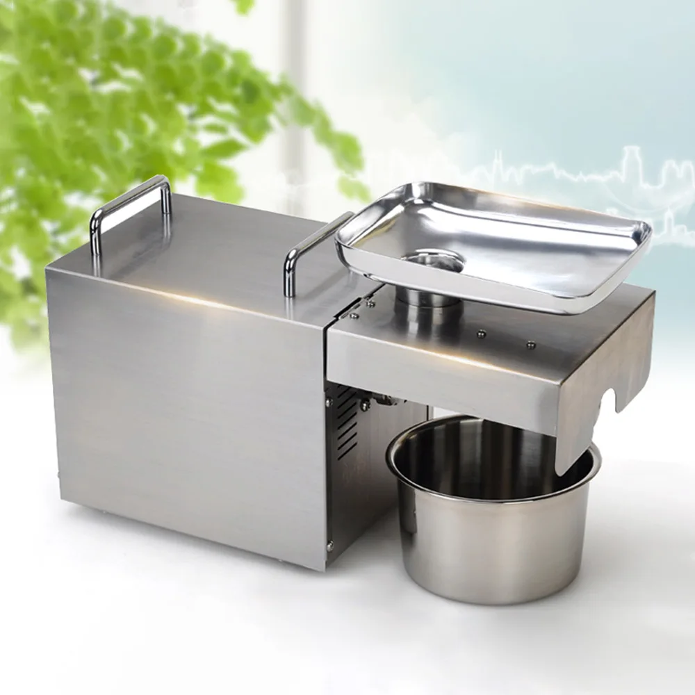 Commercial Stainless Steel Oil Press Machine Small Household Oil Presser Machine Fully Automatic Electric Cold Hot
