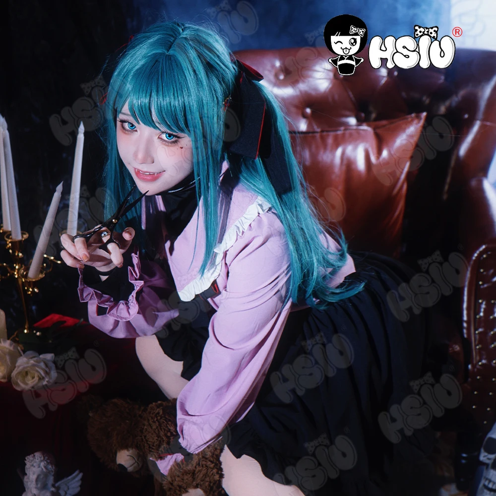 Hatsune Miku Vampire cos wig round head leather tiger clip double horsetail animation main image 0