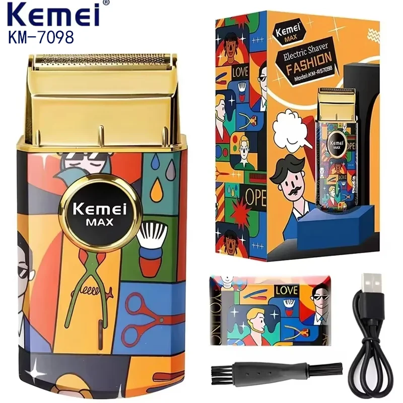 Electric Shaver Kemei Usb Charging Electric Shaver Men Gifts Single Blade Beard Razor For Men Shaving Machine