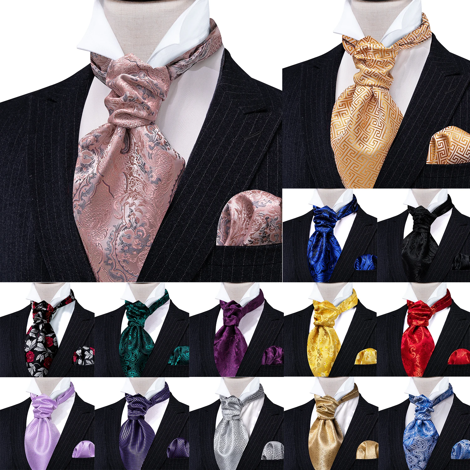 Collar Tips Herren Hemd Mit Französischer Manschette & Polka Dot