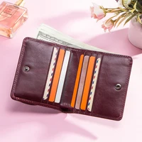CONTACT'S Genuine Leather Short Wallets for Women Fashion Card Holder Money Clip Coin Purse Female Mini Wallet Women's Bag Purse - Image 3