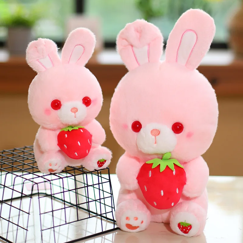 vanavond Draaien palm Leuke Roze Aardbei Bunny Knuffel Kerstcadeau Meisje Verjaardag Verrassing  Cadeau Leuke Kawaii Pop Knuffel| | - AliExpress