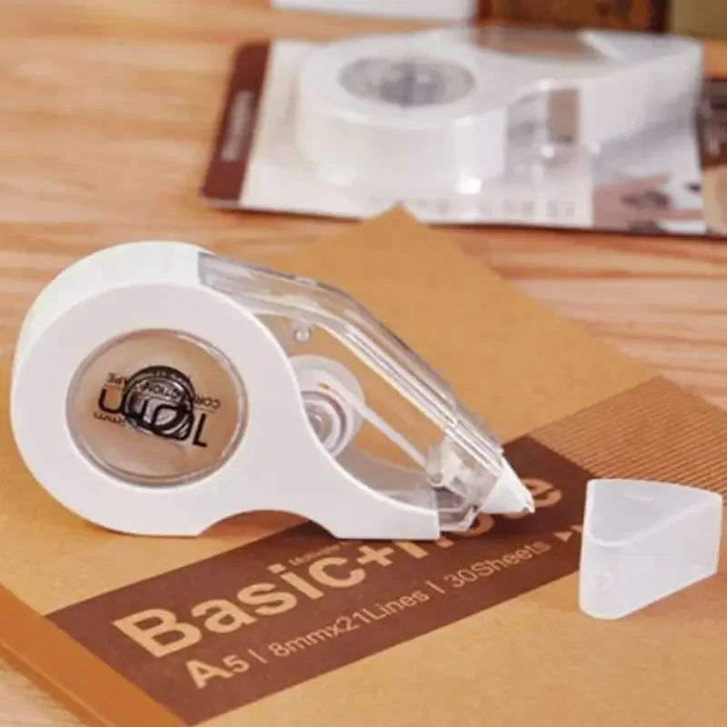 4Pcs/Set 10M Kids Students Portable Beige And Transparent Case Correction Tape, School Office Supplies Writing Correcting Tape