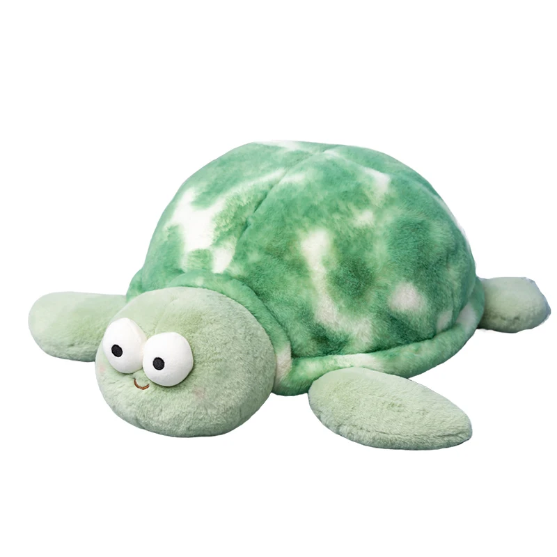 57/73cm Cute Big Eyes Turtle Plush Toy Piebald Turtle Shell Plushies Dolls Stuffed Animals Soft Kids Babys Toys Home Room Decor