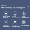 600W SPA Inflatable Bathtub with Bubble Massage Cushion Folding Whirlpool Thickened and Elongated Version with Cushions PVC 6