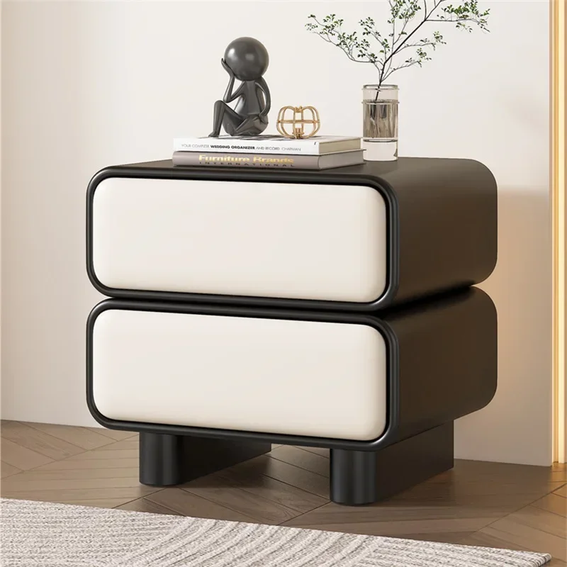 French Modern Soft Package High-end Light Luxury Creative Large-capacity Bedside Table Bedroom Home Drawer Storage Bedside Table