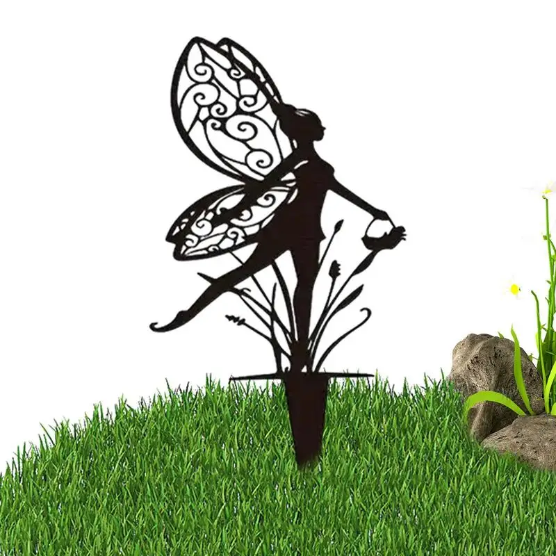 

Metal Landscape Stakes Fairies Figures Sculpture Metal Garden Art Garden Fairy Ornaments Metal Yard Art Fairy Sculpture For Yard