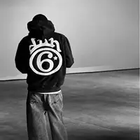 Korean Style Cool Boys Street Style Oversizeds Pullovers Black Fashioable Cottom Daily Sweatshirts for Couple Harajuku Hoodies 1
