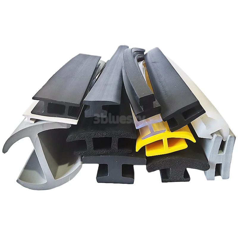 Sealing Strip Rubber Seal Strip Edge Banding Strip H Shape Rubber Sealing Strip Edge Banding Encloser Shield for Frameless Glass Metal Panel Board Seals Black