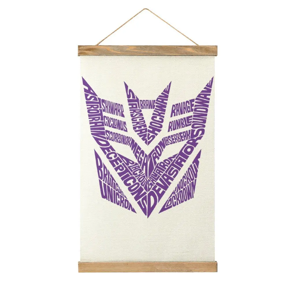 Trasformatore Creativo Black Decepticon Soundwave Wordtee Vintage 27 Canvas Hanging Picture Hanging Humor Graphic Hotel